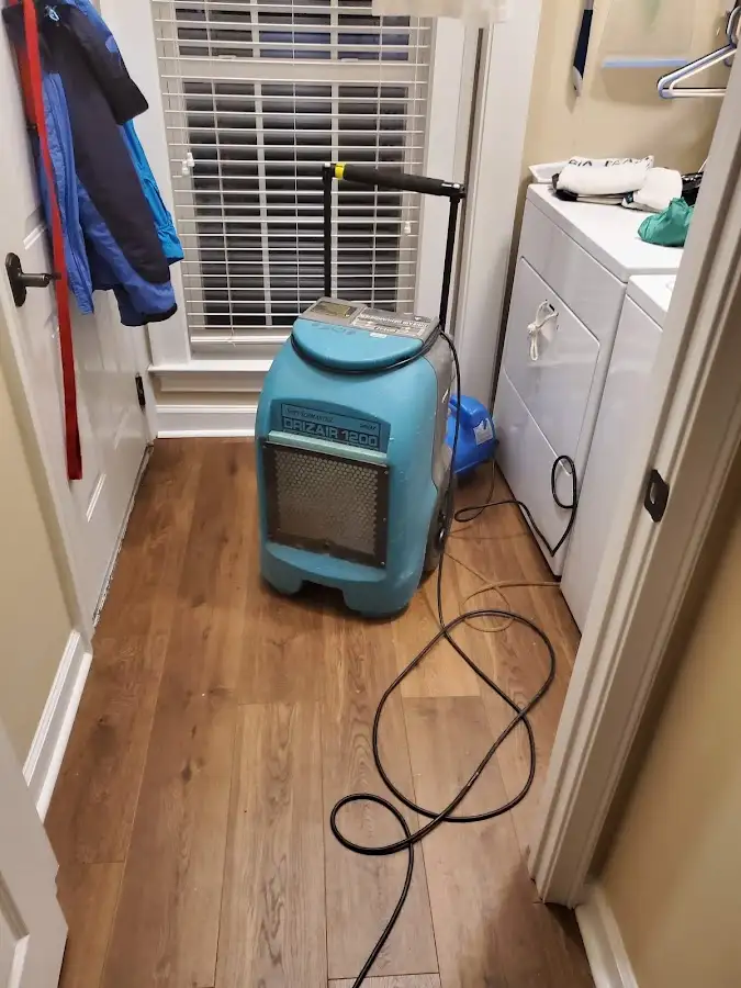 Commercial dehumidifier deployed for Flood Damage Cleanup in Deptford